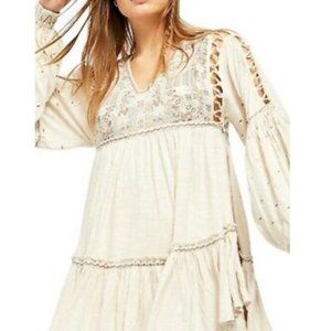 Free People Much Love Tunic Beige S